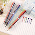 Party Favors 8 PCS 0.5mm 6-in-1 Multicolor Pen 6 Colors Transparent Barrel Ballpoint Pen for Office School Supplies Students Children Gift...