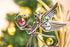 Chrome Plated Angel W/Heart Ornament Mascot Crystal Element...