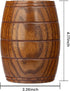 IUAQDP 2 Pieces Novelty Wood Barrel Shaped Wooden Drinking Beer Tea Cup Home Decor New Camping Cup Wood Coffee Mugs...