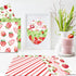 VIVIQUEN 24 Pack Sweet Strawberry Pattern Double-Sided Paper, 12-inches Fruit Plaid Textured Scrapbook Paper Craft Paper Folded Flat for DIY Backg...