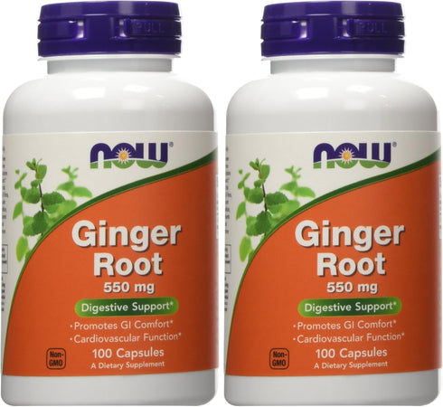 Ginger Root 550mg 100 Capsules (Pack of 2)...