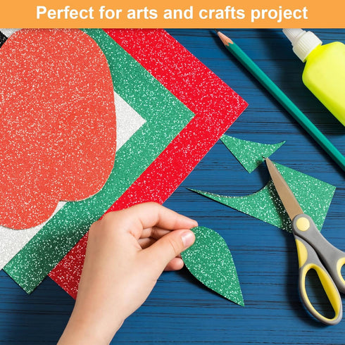 40 Sheets 20 Colors Glitter Cardstock, BetyBedy Cricut Paper Cardstock, No-Shed Sparkly Glitter, A5 Glitter Paper for Arts and Crafts - Card Makin...