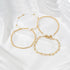 Dainty Gold Pearl Beaded Bracelets for Women 14K Real Gold Plated Bead Pearl Beads Bracelets Stackable Paperclip Link Stretch Bracelets Set Gold B...