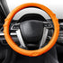 FH Group Steering Wheel Cover (Silicone W. Grip & Pattern Massaging grip Orange Color-Fit Most Car Truck Suv or Van) Orange...