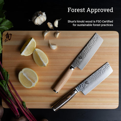 Shun Cutlery Small Hinoki Cutting Board, 10.75" x 8.25" Small Wooden Japanese Chopping Board for Kitchen, Medium-Soft Wood Preserves Knife Edges, ...