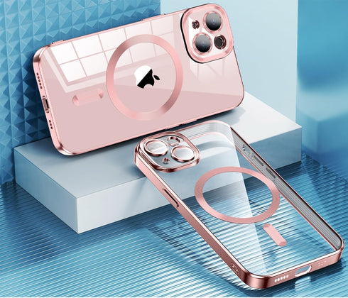 Magnetic Clear Case for iPhone XR Case 6.1-Inch, Military Drop Protection Anti-Scratch Shockproof Plating Slim Crystal Clear Soft iPhone XR Case f...