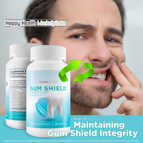 Gum Shield Therapy Gel Capsules - Our Best Oral Probiotics for Teeth and Gums - Dental Probiotics for Teeth and Gums - Dental Probiotics for Bad B...