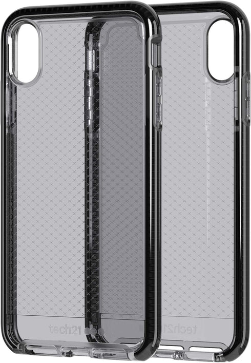 tech21 Protective Thin Evo Check Pattern Back Case Cover for Apple iPhone Xs Max, Smokey Black...