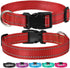 Reflective Dog Collar with Buckle Adjustable Safety Nylon Collars for Small Medium Large Dogs, Red XL...