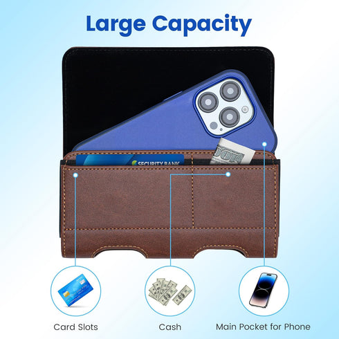 Mopaclle Phone Holster with Belt Clip for Samsung Galaxy S25 Ultra S24 Ultra S23 S22 Ultra,Cell Phone Belt Holder with Metal Clip and Dual Belt Lo...