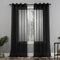 No. 918 Emily Sheer Voile Grommet Curtain Panel, 59" x 63", Black...