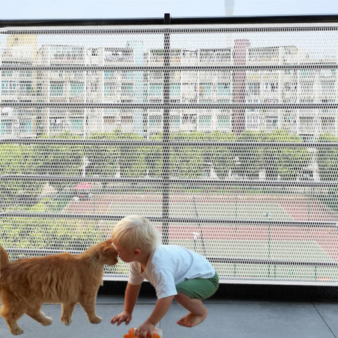 Banister Guard-6.5ft X 3ft Thick Balcony Safety Net for Kids Pet Balcony Guard Balcony Netting for Pets Rail Net for Balcony Apartment Cat Netting...