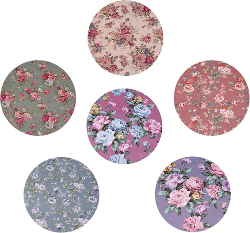 Hanjunzhao Retro Floral Fat Quarters Fabric Bundles 18 x 22 inch for Quilting Sewing Crafting...