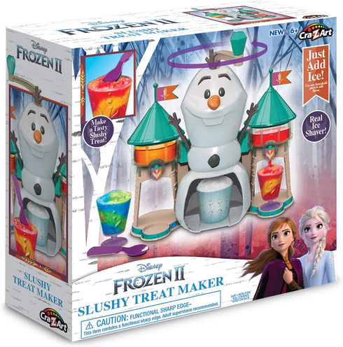 Disney Frozen II Slushy Treat Maker Includes Slushy Unit, Ice Shaver, Ice Cube Molds, Ice Bucket, Slushy Cup & Spoon...