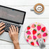 Gctriki Strawberry Mouse Pads for Desk, Cute Small Round Mousepad with Stitched Edge Non-Slip Rubber Base, Comfortable Computer Mouse Pad for Lapt...