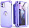 IDweel for iPhone 11 Case with Tempered Glass Screen Protector,Hybrid 3 in 1 Shockproof Heavy Duty Protection Hard PC Cover Soft Silicone Bumper F...