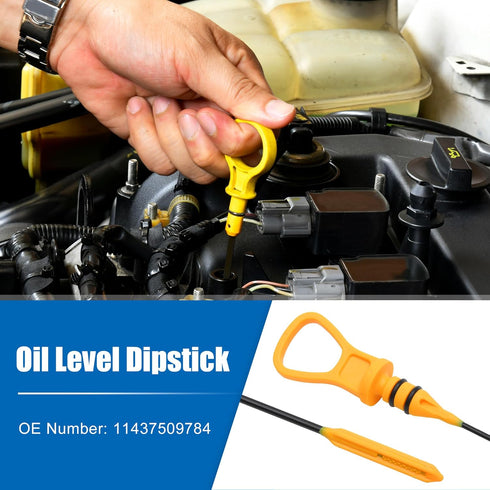 X AUTOHAUX 1 Pcs Engine Oil Dipstick Engine Oil Fluid Level Dipstick for Mini Cooper Base S 1.6L L4 - Gas 2002-2008 No.11437509784...