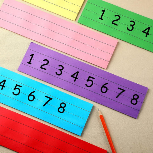 150 Sheets Sentence Strips Ruled Rainbow Sentence Strips Sentence Learning Strips for School Office Supplies, 6 Colors, 6 Pack (Multi Colors, 3 x ...