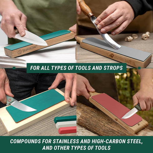 BeaverCraft Stropping Compound Honing Compound for Leather Strop for Knife Sharpening - Buffing Compound for Metal Polishing Compound for Buffing ...