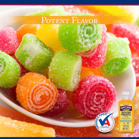 Happy Home Imitation Pineapple Flavoring, Certified Kosher, 7 oz....