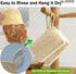 Natural Loofah Kitchen Sponge (3 Pcs) No Scratch Scrubber for Dishwashing, 100% Plant Fibers Vegetable Scrubber, Zero Waste and Eco Friendly Loofa...