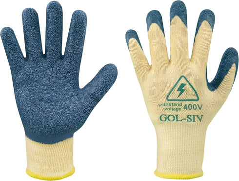 Electrical Insulated Gloves, 400V High Voltage Resistance Electrician Safety Gloves, Rubber Non Slip Work Gloves...