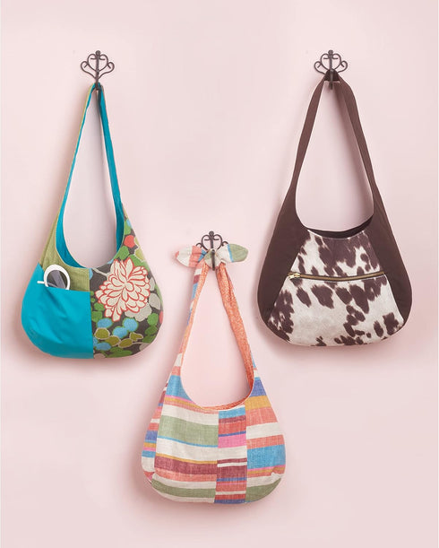 Simplicity Slouch Bag, Purse Organizer and Cosmetic Case Sewing Pattern Kit, Code S9563, One Size, Multicolor...