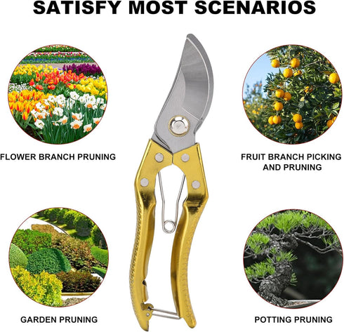 Tree Trimmers Secateurs, Hand Pruner, Garden Scissors for Plant,Pruning Shears for Gardening, Garden Hand Shears, Pruners for Gardening, Garden Cl...