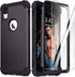 IDweel for iPhone XR Case, Case for iPhone XR with Tempered Glass Screen Protector, 3 in 1 Shockproof Slim Hybrid Heavy Duty Hard PC Cover Soft Si...