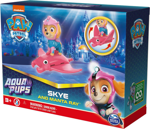 PAW Patrol, Aqua Pups Skye and Manta Ray Action Figures Set, Kids Toys for Ages 3 and up...