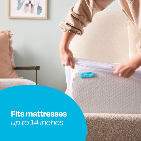 LINENSPA Premium Waterproof Mattress Protector - Full Size - Breathable - Fitted Style - Machine Washable & Dryer Safe - Mattress Protector for Ki...