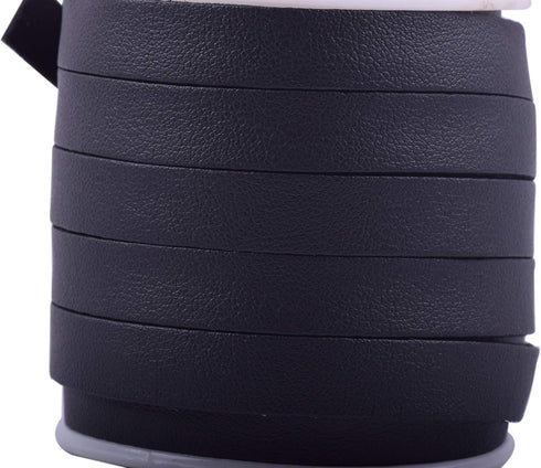 KONMAY Faux Suede Leather Cord, 10 Yards 10.0x1.5mm Black Micro Fiber Lace, Flat Synthetic Leather Strips for Jewelry Making, Crafting...