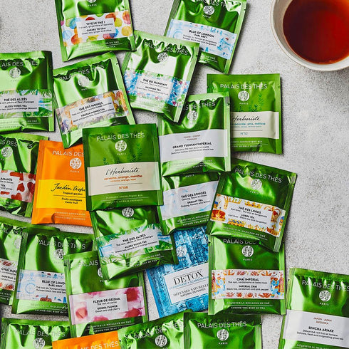 Palais des Thés - Organic L'Herboriste N°46 - Premium Gourmet Herbal Tea with Chamomile, Apple, and Spices - 20 Count Biodegradable Cotton Tea Bag...