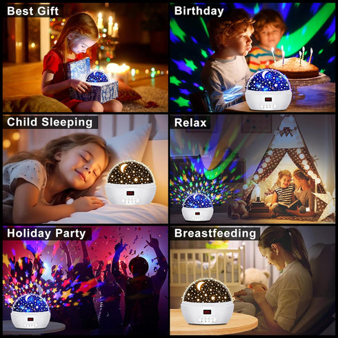 Star Projector Night Light for Kids, Baby Night Lights with Timer, High Brightness Starry Lamp for Baby Toddle Birthday Gifts for 3 to 12 Year Old...