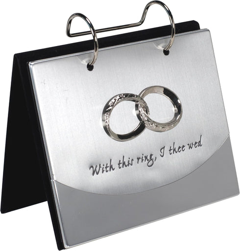 Malden International Designs Wedding Rings With This Ring, I Thee Wed Flip Album Picture Frame, Silver...