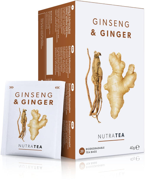 Nutra Tea - Ginger & Ginseng Tea - 20 Tea Bags - Herbal Tea...