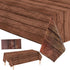 Irenare 3 Pieces Wood Grain Tablecloth Western Tablecloths Rustic Plastic Table Covers Rectangular Table Decoration for Barbecue Fall Autumn Weste...