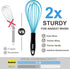 Anaeat Silicone Balloon Whisk, Perfect for Non-Stick Cookware, Milk and Egg Beater Blender, Heat Resistant Kitchen Whisks for Whisking, Cooking, B...