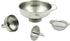 Zoie + Chloe 3-in-1 Stainless Steel Funnel Set - Kitchen Funnels with Detachable Fine Mesh Filter & Strainer for Filtering Herbs, Food Bits - Dura...