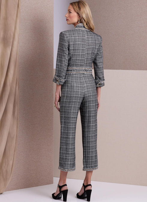 Vogue Misses Cropped Jacket and Fitted Pants Sewing Pattern Packet, Sizes 16-18-20-22-24, Multicolor...
