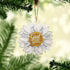 Talataca Daisy 2D Flat Car Ornament & Wood Beads, God Says You are Christian Beaded Rear View Mirror Accessories, Rearview Hanging Charm, Christma...