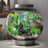 Fish Tank Accessories Aquarium Decorations Plants, 9pcs Green Fish Tank Decorations Plants and Cave Rock Decoration Decor Set, Aquarium Decor Plas...