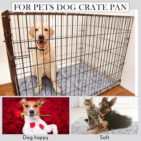 Dog Crate Pan Cover Dog Bed Cover Washable Dog Crate Liner for Pets Dog Crate Tray, Pan Cover Only, Fit for (30 x 19 Inch)...
