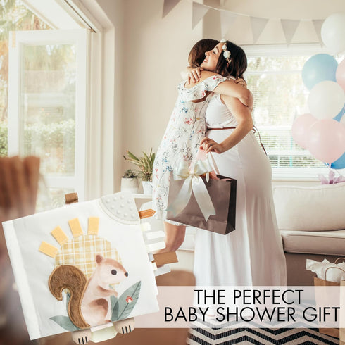 ZICOTO Soft Baby Book with Touch and Feel Pages - Cute Sensory Book for Babies 0-6 Months with Textured Animals, Mirror & Crinkle Paper - The Perf...