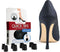 GoGoHeel Quick Tips - The Original High Heel Protectors & Heel Tip Replacement Caps, Repair Worn Stiletto Heel Tips (4 Pair Pack XS, S, M, L - Bla...