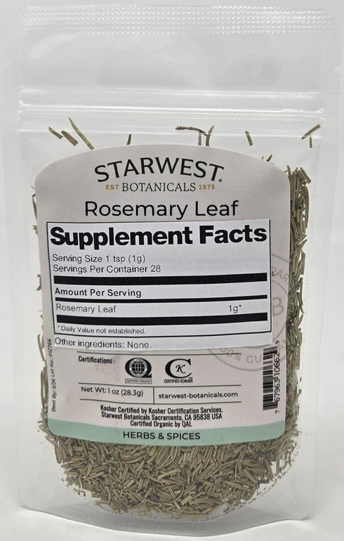 Rosemary Leaf Whole Organic - 1 oz...