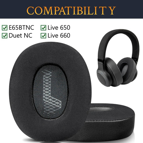 SOULWIT Cooling Gel Replacement Ear Pads for JBL E65 (E65BT E65BTNC)/Live 650 (650NC 650BTNC)/Live 660 (660NC 660BTNC)/Duet NC Over-Ear Headphones...