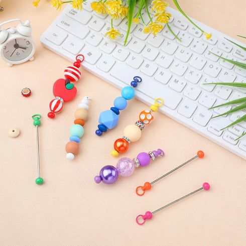 20 Pcs Beadable Keychain Bars Blanks Bulk Key Chain Making Supplies Beadable Metal Bar Links for Jewelry Making Keychain Bars Accessories for DIY ...