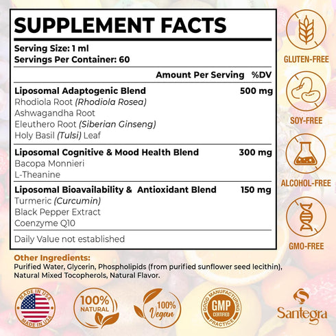 57,000 MG Liposomal Active Rhodiola Rosea Supplement, Rhodiola Root Extract, Liquid for High Absorption, Rhodiola Rosea Root Extract Tincture for ...