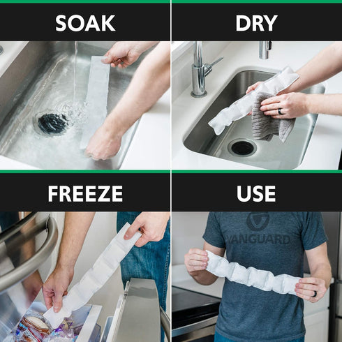 Ice Wraptor Bandana + 6 inserts:Just Add Water & freeze. Keep Neck, Head, oints Cool. Portable Ice Therapy for Pain Relief.Adjustable, Lightweight...